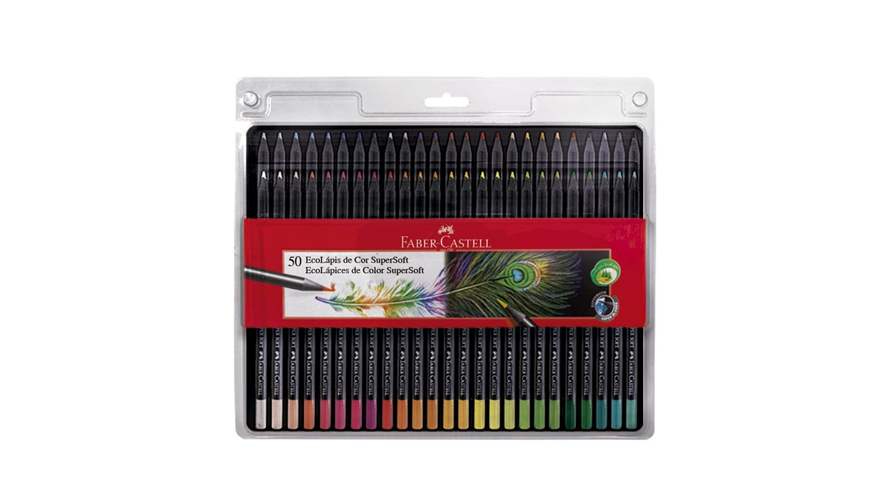 Faber-Castell 50 ecolápices de color suaves
