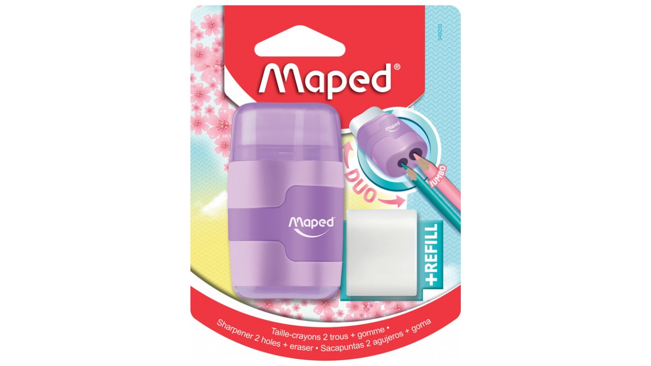 Maped sacapuntas 2 agujeros + borrador