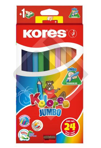 Lápices de Kolores Jumbo 24 pzs / Kores