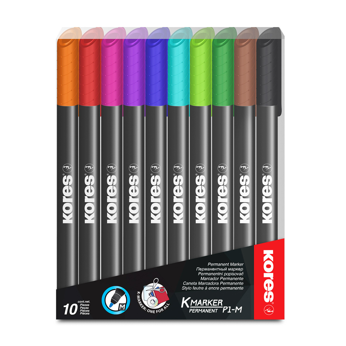 Marcadores Kmarker permanente 10 pzs / Kores