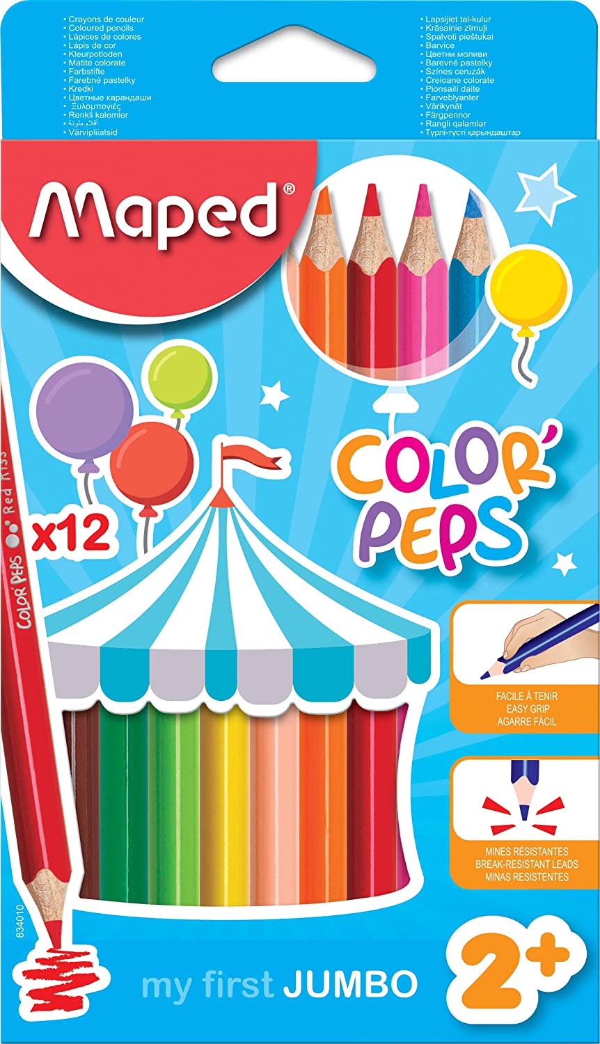 LAPICES COLOR PEPS JUMBO/ 12 pzs / Maped
