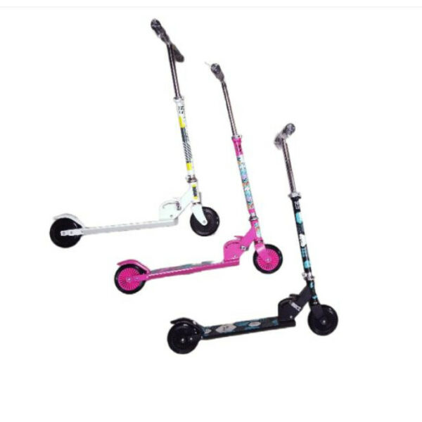 Scooter Aluminio en Color Rosado, Blanco y Negro 3a+Máx 50 Kg
