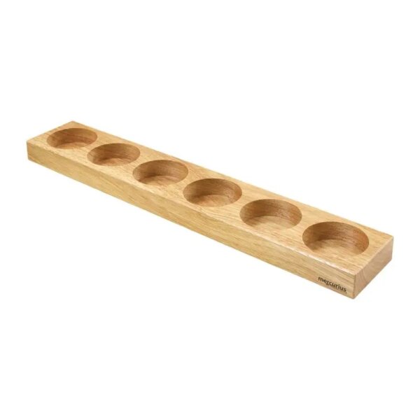 Soporte de madera de 6 orificios para frascos de pintura - estilo taza sin tapa