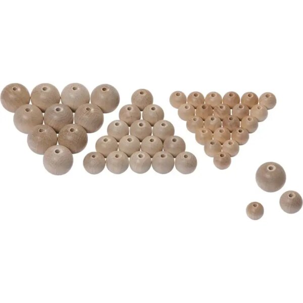 Cuentas de madera naturales