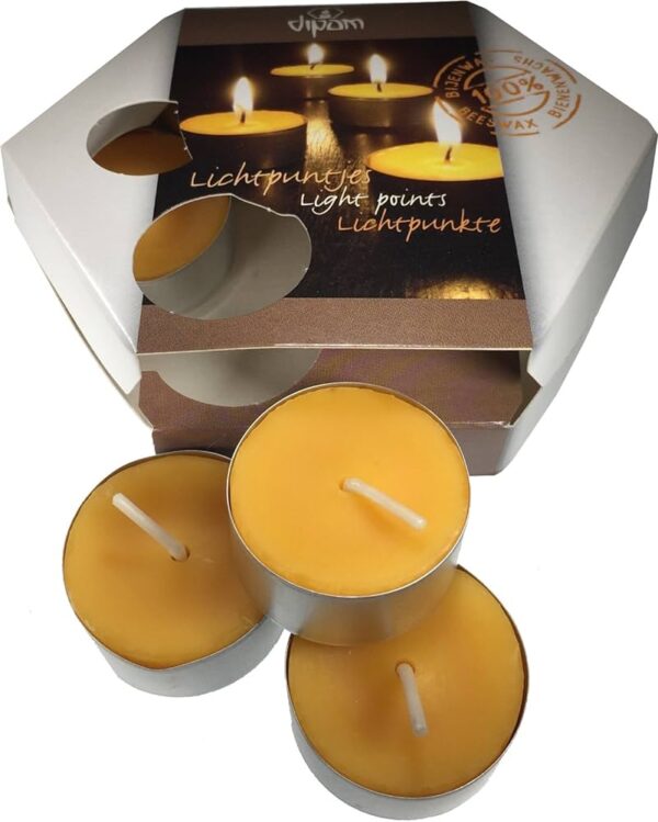 Vela de te 18 unidades, 100% cera abeja - Image 4
