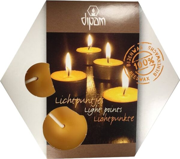 Vela de te 18 unidades, 100% cera abeja - Image 3