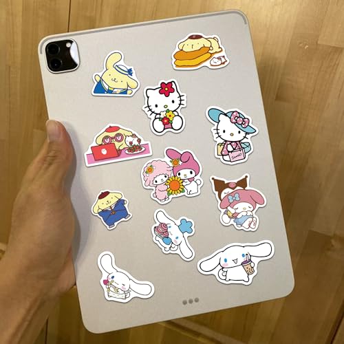 200 calcomanías kawaii, lindas calcomanías de dibujos animados de Hellokitty Mymelody Sanrio para adolescentes y niños, calcomanías de vinilo impermeables para botella de agua, laptop, guitarra,