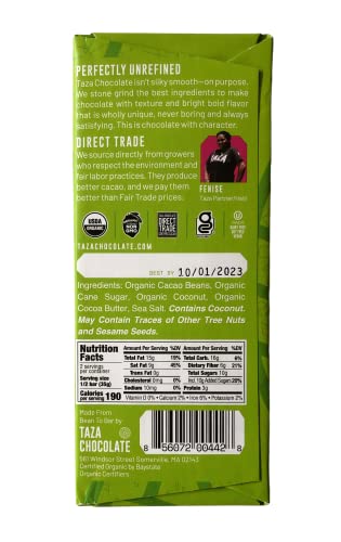 Taza Chocolate Organic Amaze - Barra de chocolate orgánico, 95%, molidio en piedra