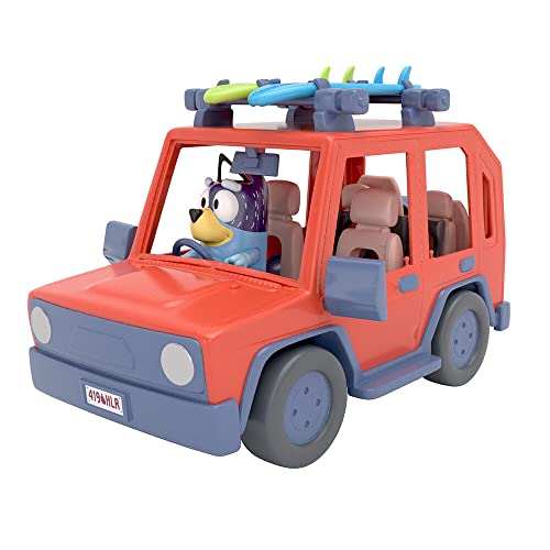 Bluey, Vehículo familiar 4WD, con 1 figura y 2 tablas de surf | Coche personalizable – Tiempo de aventura | para mayores de 3 años, multicolor, 13018