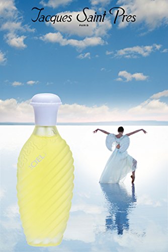 Ciel By Jacques Saint Pres - Eau de Parfum para mujer, aroma suave y polvoriento, notas de vainilla, rosa blanca y diferentes flores, femenino, exquisito y delicado, 3.4 onzas líquidas
