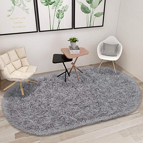 Junovo Alfombra suave de felpa para sala de estar, dormitorio