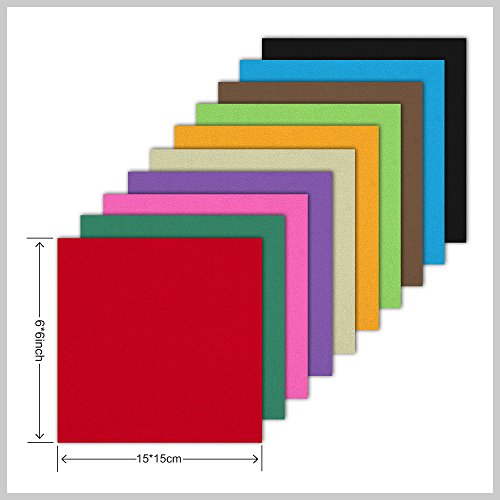 Papel para Origami, color en ambos lados, 200 hojas, 20 colores, 6 pulgadas, papel cuadrado con pliegue fácil para principiantes