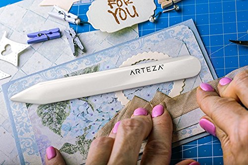 ARTEZA Carpetas de hueso, juego de 4 herramientas de puntuación para manualidades de papel de origami, suministros de arte para encuadernación de libros, fabricación de tarjetas y plegado de papel