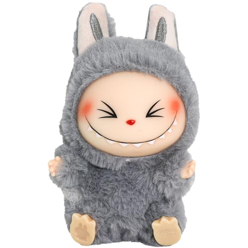 Tarjeta colgante de felpa de vinilo con alas de la fortuna, juguetes para decoración moderna del hogar, muñeca de felpa, juego de juguetes (gris)