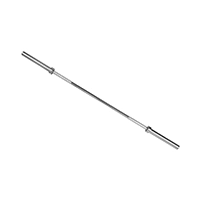 Barra metal para pesas 165 cm plateada con discos