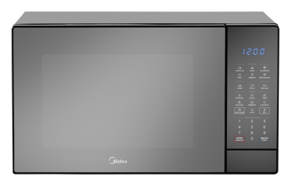 Midea microondas 1.4 pc puerta espejo gabinete negro MMDK14S2MB