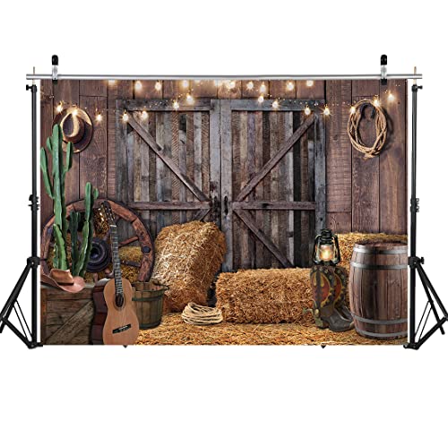 WOLADA Fondo de vaquero occidental 10x8FT 12534