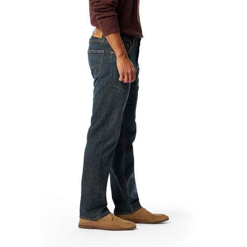 Signature by Levi Strauss & Co. - Pantalones de mezclilla etiqueta dorada para hombre con ajuste regular, Pantalones vaqueros de corte estándar., 42 cintura x 30 largo