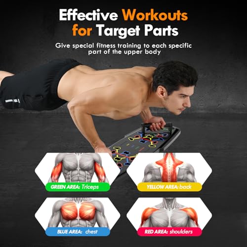 Tabla de empuje, gimnasio en casa, equipo de ejercicio portátil, barra de pilates y 20 accesorios de fitness con bandas de resistencia y rueda de rodillo abdominal, entrenamiento de cuerpo completo en