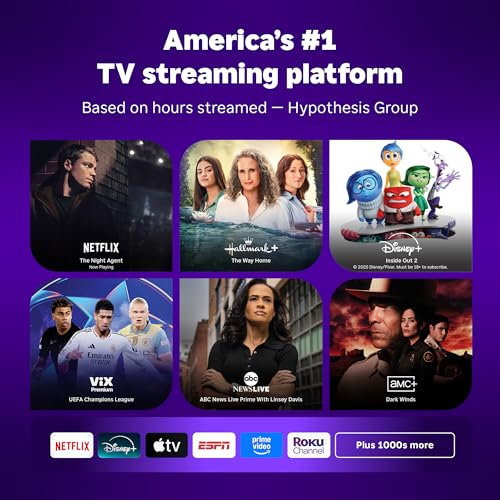 Roku Streaming Stick 2025 - Dispositivo de transmisión HD Roku para TV con control remoto por voz - TV gratis y en vivo