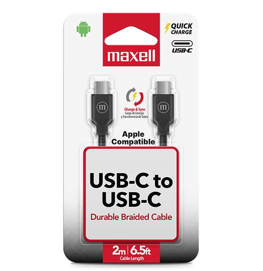 Cable Trenzado de 2 Metros USB-C a USB-C Carga rápida